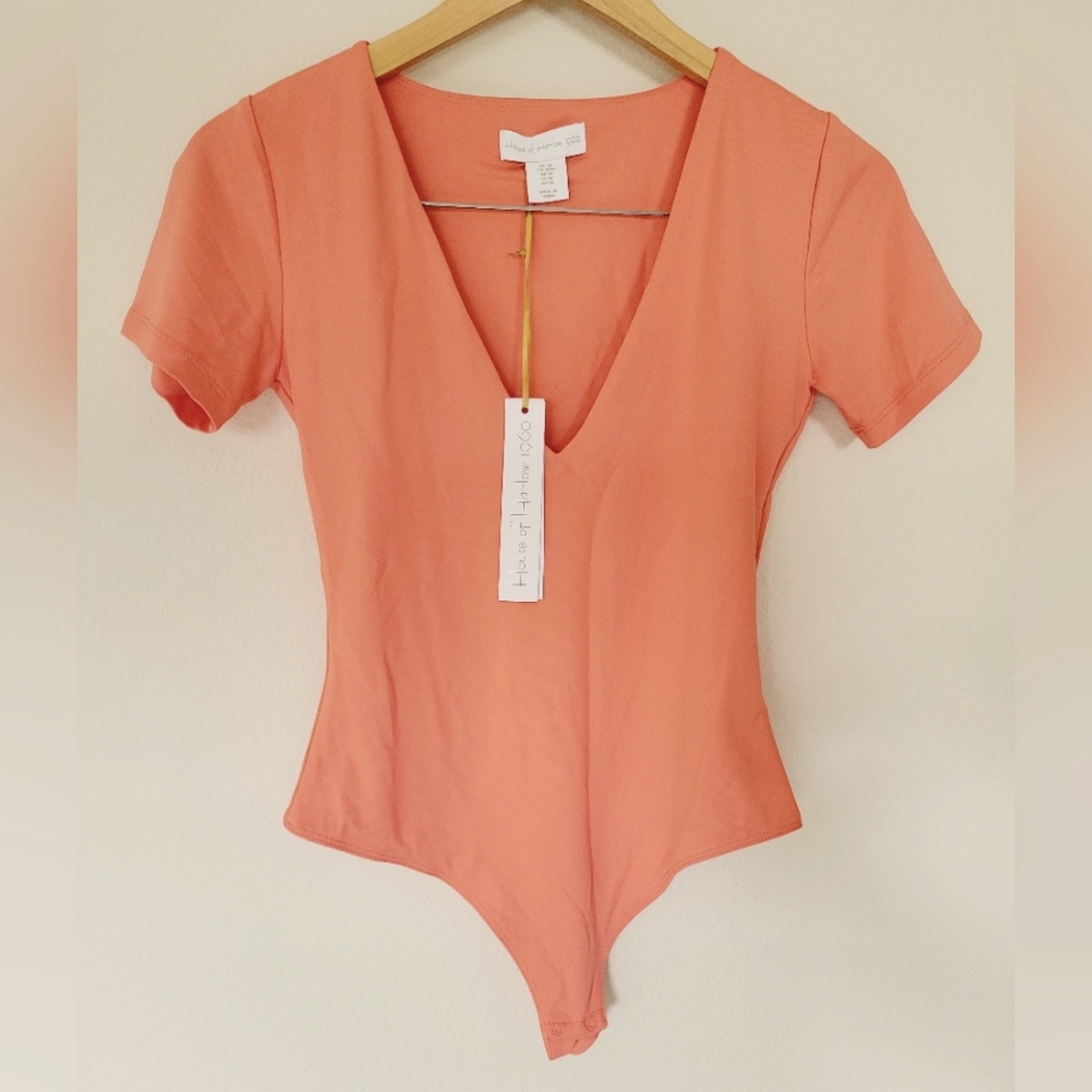 House of Harlow 1960 Orange Bodysuit